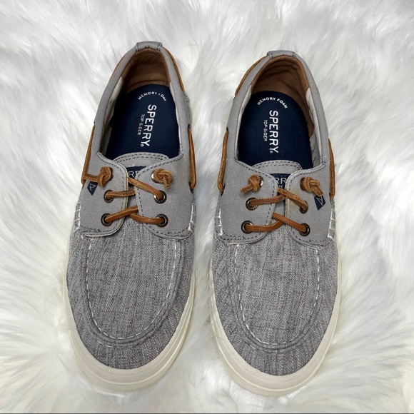 Sperry Shoes - Sperry Top Sider gray heather canvas slip ons